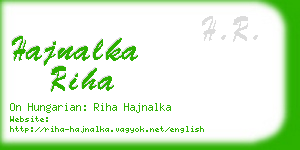 hajnalka riha business card